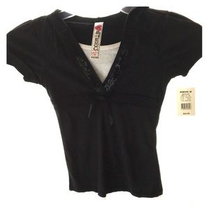 NWT Knitworks girls sequence hooded tee size M